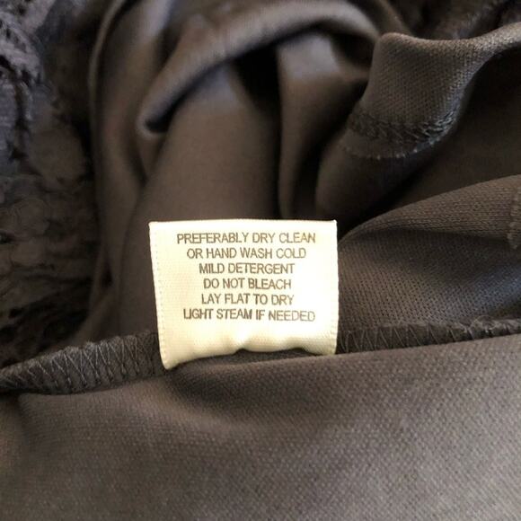 LoveStitch NWT Romantic Love Letter Dark Gray Feminine Lace Mini Dress Medium - Picture 14 of 16